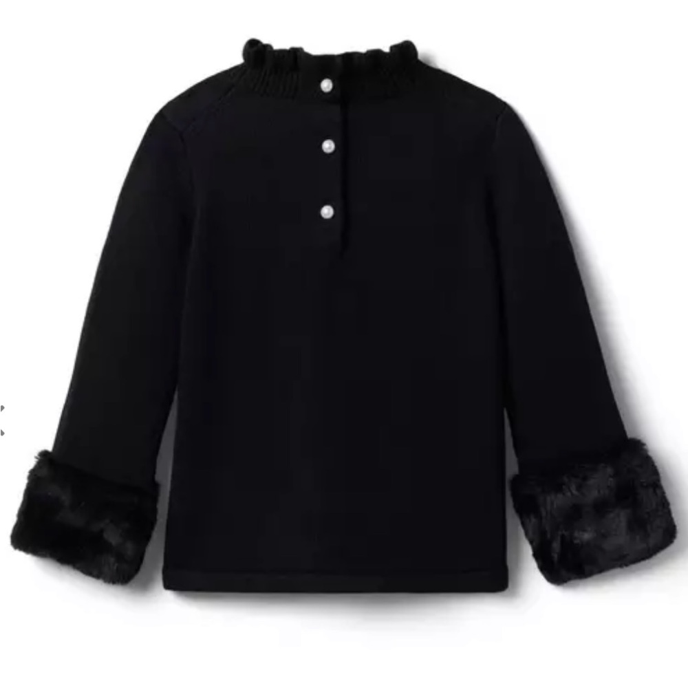 Janie and Jack Faux Fur Cuff Sweater